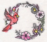 Cardinal Wreath in Watercolor