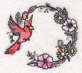 Cardinal Wreath in Watercolor
