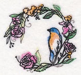 Bluebird Wreath in Watercolor