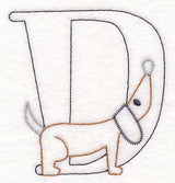 Baby Animals Letter D (Vintage) - 4 1/2 Inch
