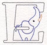 Baby Animals Letter E (Vintage) - 4 1/2 Inch
