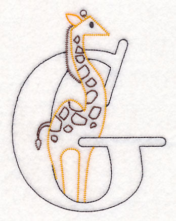 Baby Animals Letter G (Vintage) - 4 1/2 Inch