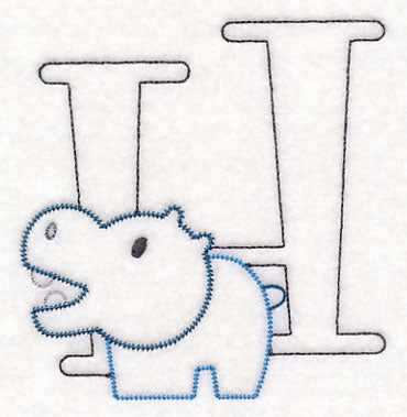 Baby Animals Letter H (Vintage) - 4 1/2 Inch