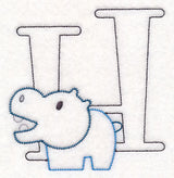 Baby Animals Letter H (Vintage) - 4 1/2 Inch