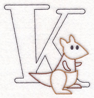 Baby Animals Letter K (Vintage) - 4 1/2 Inch