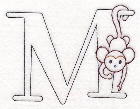 Baby Animals Letter M (Vintage) - 4 1/2 Inch