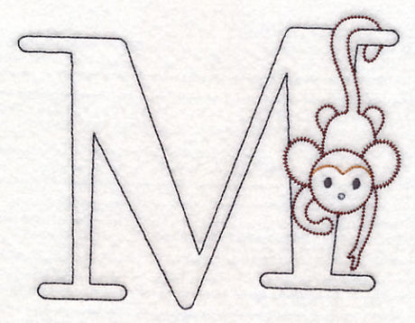 Baby Animals Letter M (Vintage) - 4 1/2 Inch
