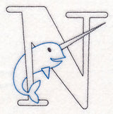 Baby Animals Letter N (Vintage) - 4 1/2 Inch