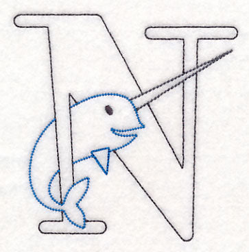 Baby Animals Letter N (Vintage) - 4 1/2 Inch