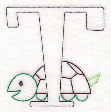 Baby Animals Letter T (Vintage) - 4 1/2 Inch