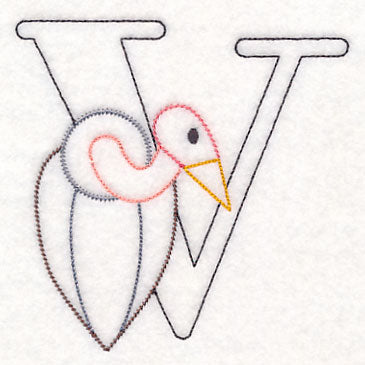 Baby Animals Letter V (Vintage) - 4 1/2 Inch