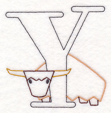 Baby Animals Letter Y (Vintage) - 4 1/2 Inch