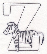Baby Animals Letter Z (Vintage) - 4 1/2 Inch