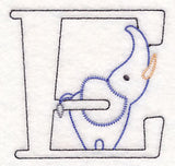 Baby Animals Letter E (Vintage) - 4 1/2 Inch