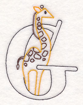 Baby Animals Letter G (Vintage) - 4 1/2 Inch