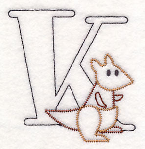 Baby Animals Letter K (Vintage) - 4 1/2 Inch