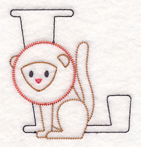 Baby Animals Letter L (Vintage) - 4 1/2 Inch