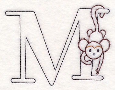 Baby Animals Letter M (Vintage) - 4 1/2 Inch