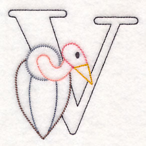 Baby Animals Letter V (Vintage) - 4 1/2 Inch