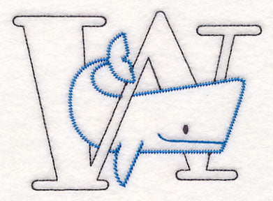 Baby Animals Letter W (Vintage) - 4 1/2 Inch