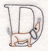 Baby Animals Letter D (Vintage) - 4 1/2 Inch