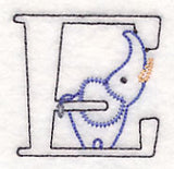 Baby Animals Letter E (Vintage) - 4 1/2 Inch