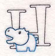 Baby Animals Letter H (Vintage) - 4 1/2 Inch