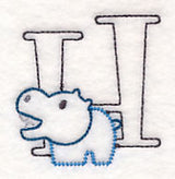 Baby Animals Letter H (Vintage) - 4 1/2 Inch