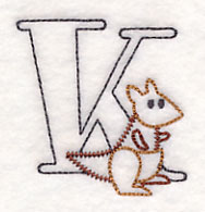 Baby Animals Letter K (Vintage) - 4 1/2 Inch