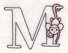 Baby Animals Letter M (Vintage) - 4 1/2 Inch
