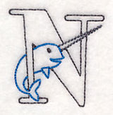 Baby Animals Letter N (Vintage) - 4 1/2 Inch