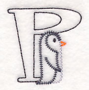 Baby Animals Letter P (Vintage) - 4 1/2 Inch