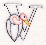 Baby Animals Letter V (Vintage) - 4 1/2 Inch