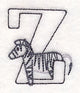 Baby Animals Letter Z (Vintage) - 4 1/2 Inch