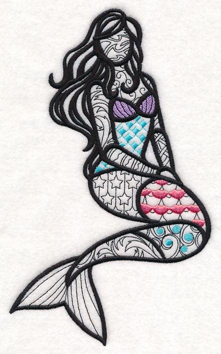 Mystical Mermaid (Blackwork)