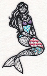 Mystical Mermaid (Blackwork)
