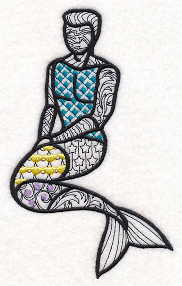 Mystical Merman (Blackwork)