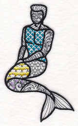 Mystical Merman (Blackwork)