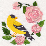 Goldfinch and Roses Wreath