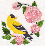 Goldfinch and Roses Wreath