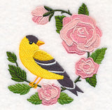 Goldfinch and Roses Wreath