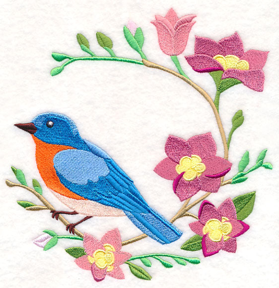 Bluebird and Freesia Wreath