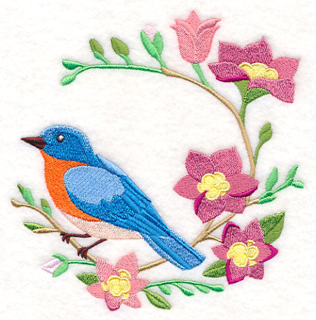 Bluebird and Freesia Wreath