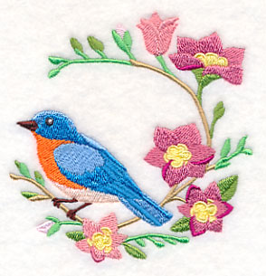 Bluebird and Freesia Wreath