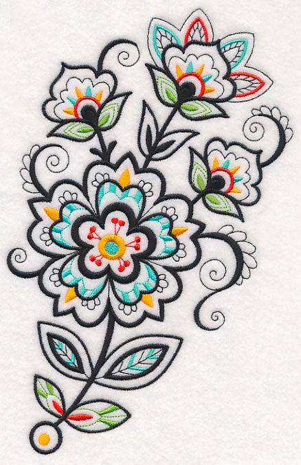 Flower Fancy Spray (Blackwork)