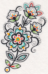 Flower Fancy Spray (Blackwork)