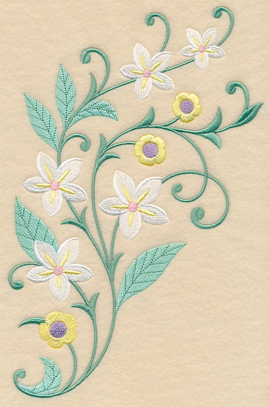 Greenery and Blossoms Spray