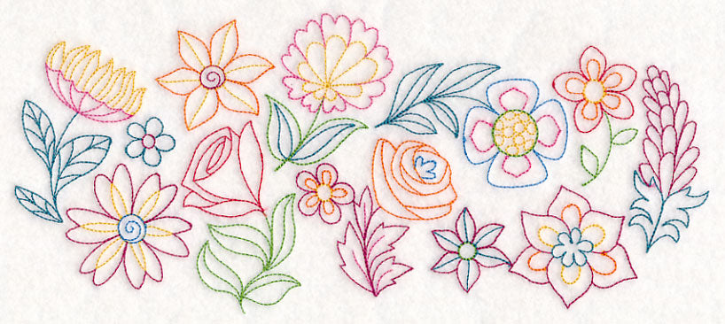 Funky Floral Horizontal Spray