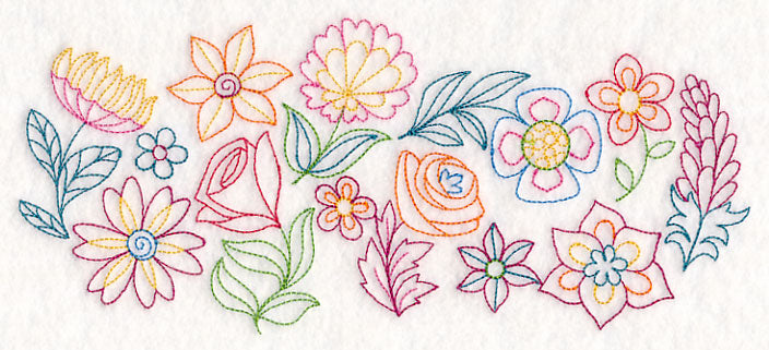 Funky Floral Horizontal Spray