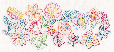 Funky Floral Horizontal Spray